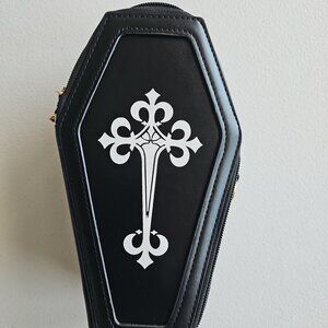Coffin crossbody bag purse backpack Hot Topic | Nwot | Color: black | Halloween